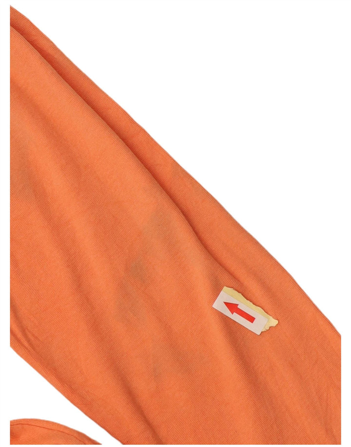 Eddie Bauer Damen Top 3/4 Ärmel UK 12 Mittelorange Baumwolle