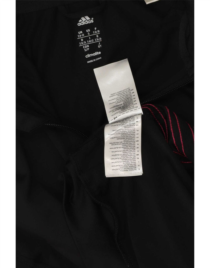 Adidas Damen Climalite Übergroße Trainingsanzug-Oberjacke UK 8/10 Small Schwarz