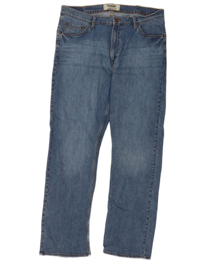 Wrangler Herren Straight Jeans W36 L32 Blaue Baumwolle