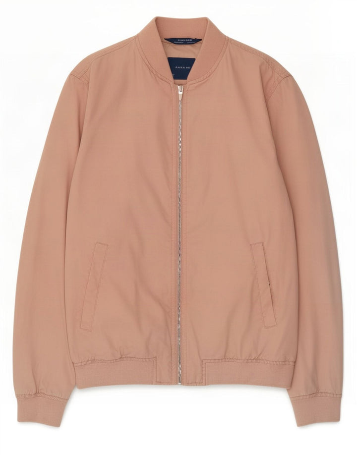 Zara Herren Bomberjacke UK 38 Mittelrosa