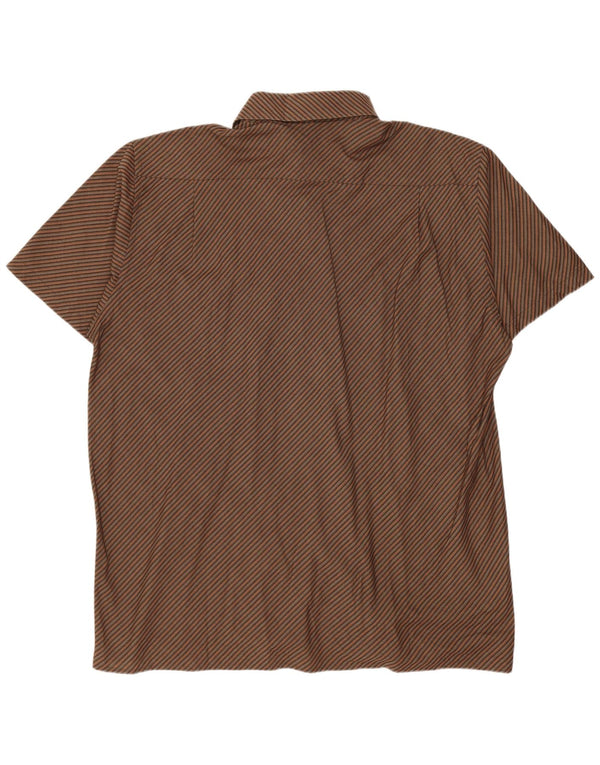 Engbers Herren-Kurzarmhemd 2XL, braun gestreift, Baumwolle