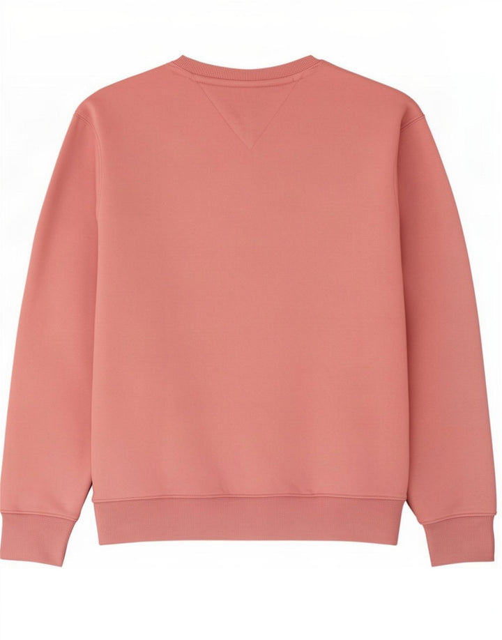 Tommy Hilfiger Herren-Sweatshirt, Pullover, groß, rosa, Baumwolle