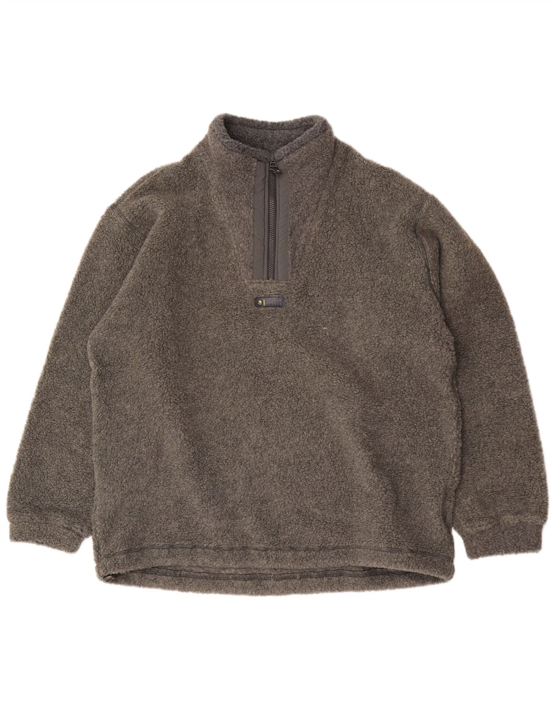 Invicta Herren-Fleecepullover mit Reißverschluss, XL, graues Polyester