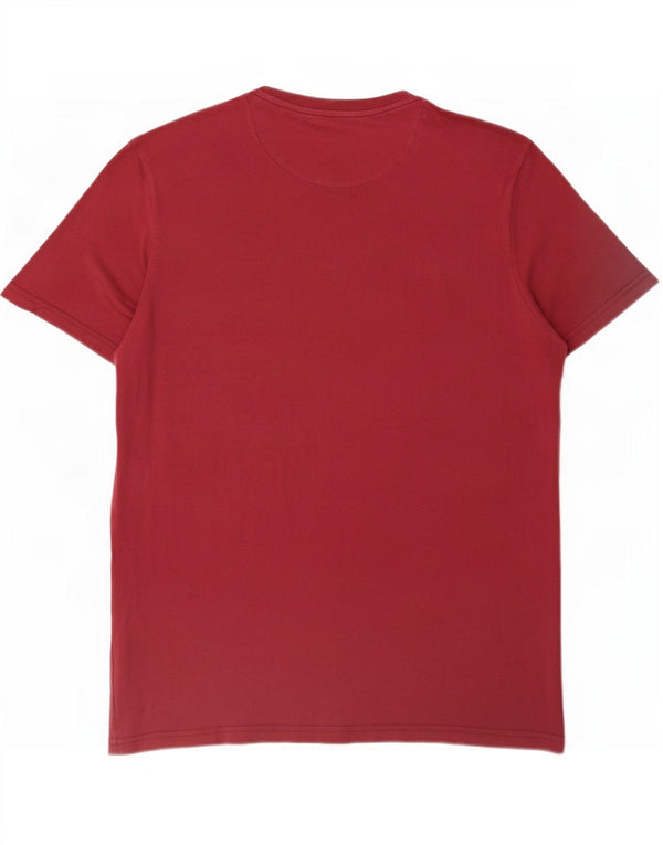 Lyle & Scott Herren T-Shirt Top Large Burgund Baumwolle