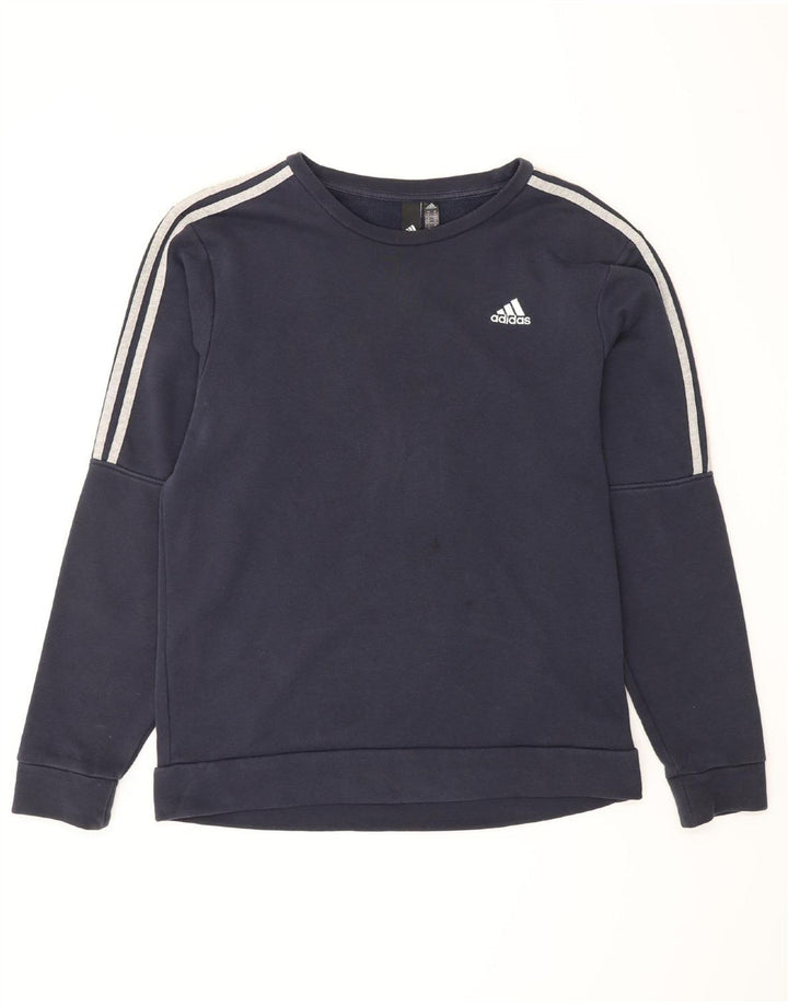 ADIDAS Mens Sweatshirt Jumper Medium Navy Blue Cotton