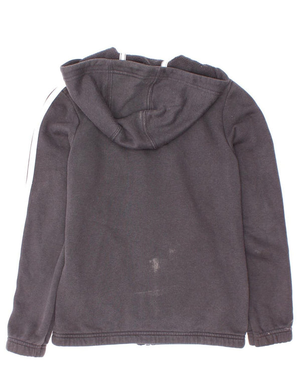 Adidas Mädchen-Kapuzenpullover mit Reißverschluss, 9–10 Jahre, schwarze Baumwolle