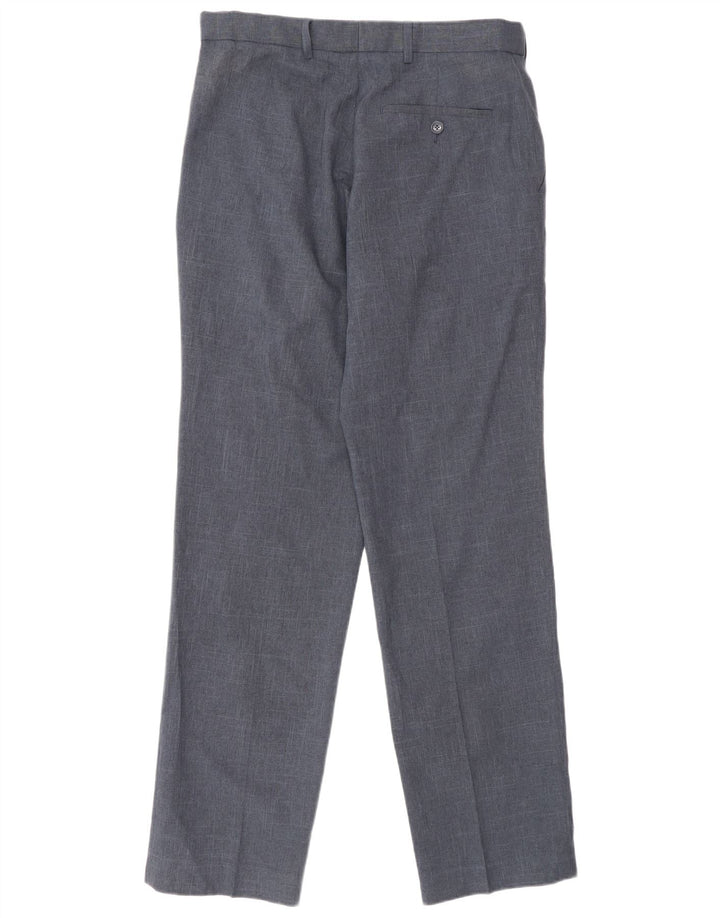 Marks & Spencer Herren-Anzughose mit normaler Passform, W32 L33, marineblaues Polyester