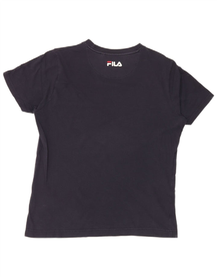 Fila Herren-T-Shirt mit Grafik, Größe S, Marineblau, Farbblock