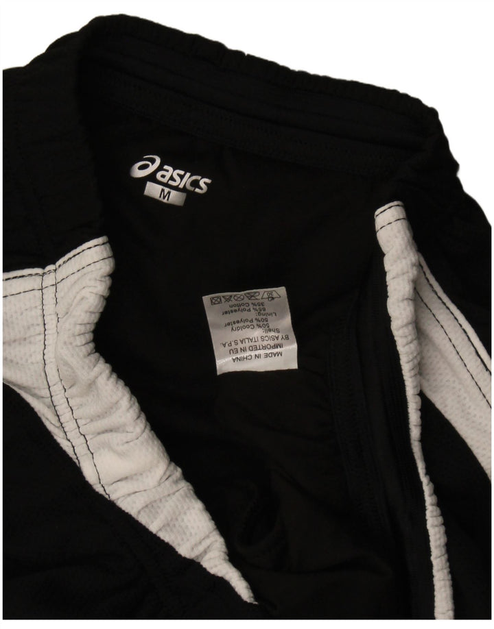 Asics Damen Sportshorts UK 12 Mittelschwarzes Colourblock-Polyester