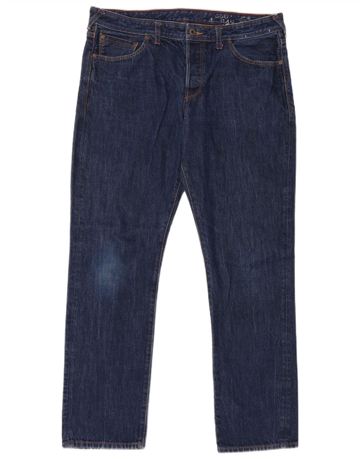 JACK WILLS Herren Slim Jeans W34 L32 Blaue Baumwolle