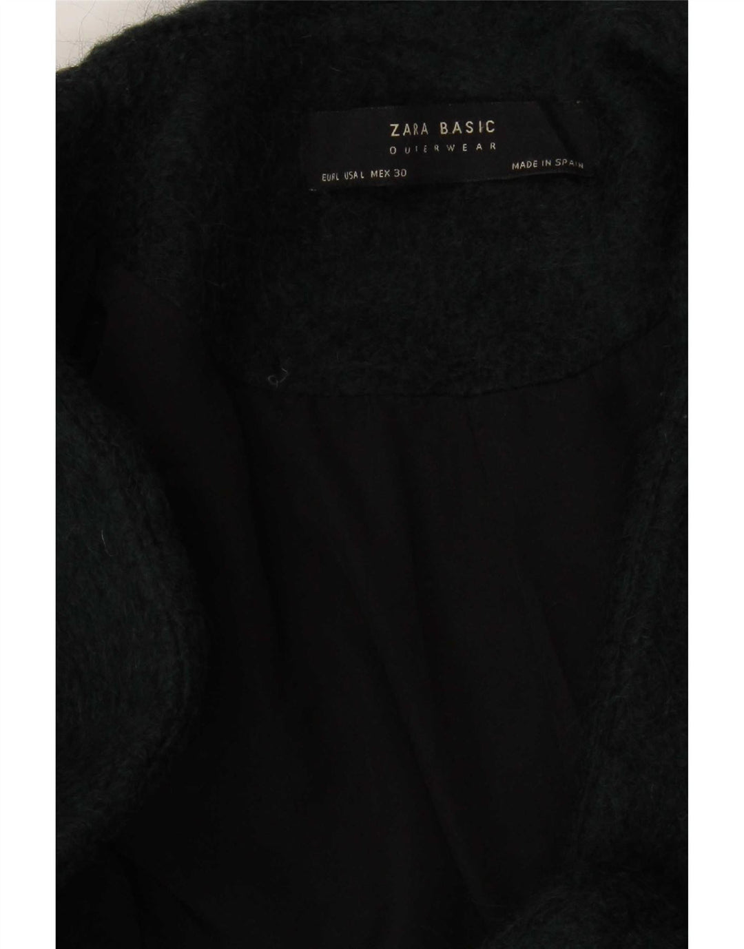 Zara Damen Zweireihiger Mantel UK 16 Large Grün