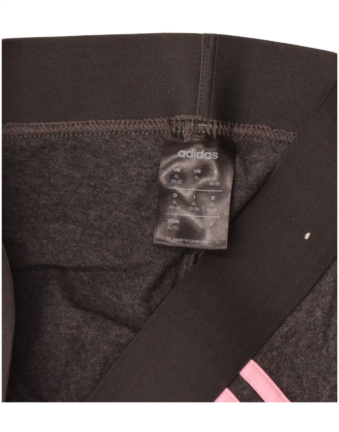 ADIDAS Damen Leggings UK 20/22 XL Graue Baumwolle