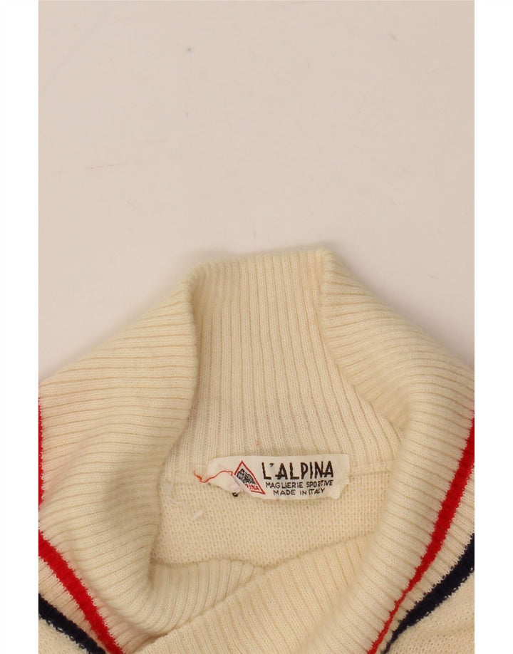 AUSTRALIAN L'ALPINA Damen-Pullover mit V-Ausschnitt, Gr. 12, Mittel, gebrochenes Weiß