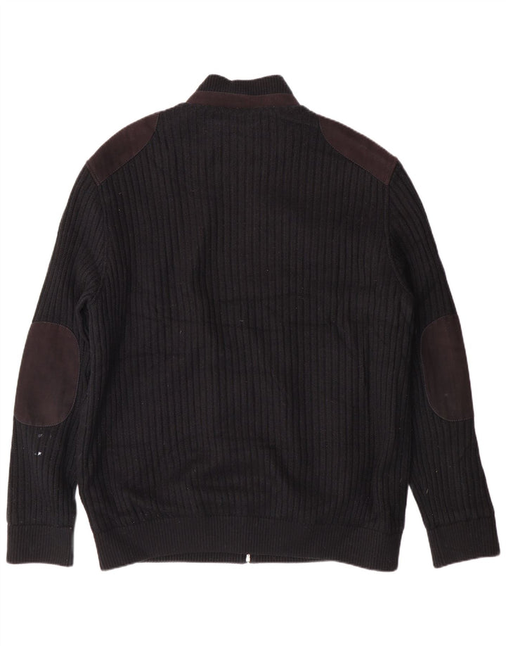 Pierre Cardin Herren Strickjacke IT 56 XL Schwarz Polyester