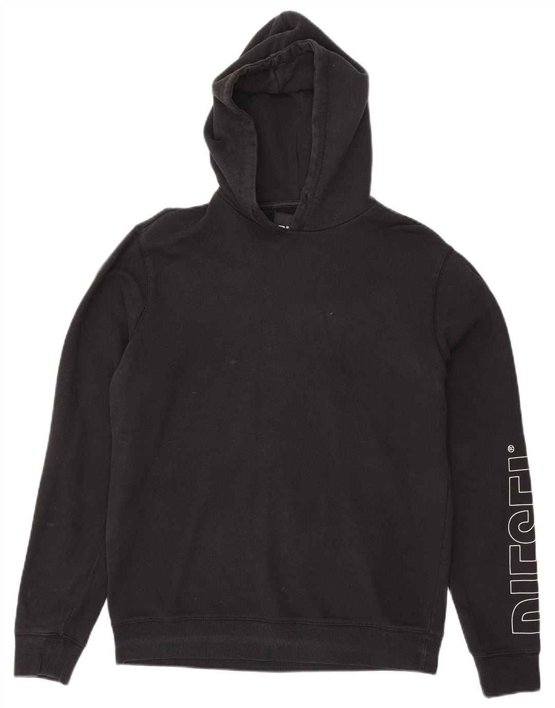 Diesel Herren Graphic Hoodie Pullover Mittelschwarze Baumwolle