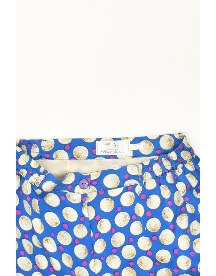 PETER HAHN Womens A-Line Skirt EU 38 Medium W28 Blue Spotted | Vintage Peter Hahn | Thrift | Second-Hand Peter Hahn | Used Clothing | Messina Hembry 