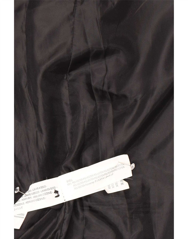 Desigual Damen-Mantel mit normaler Passform, EU 42, groß, schwarz, floral, modern
