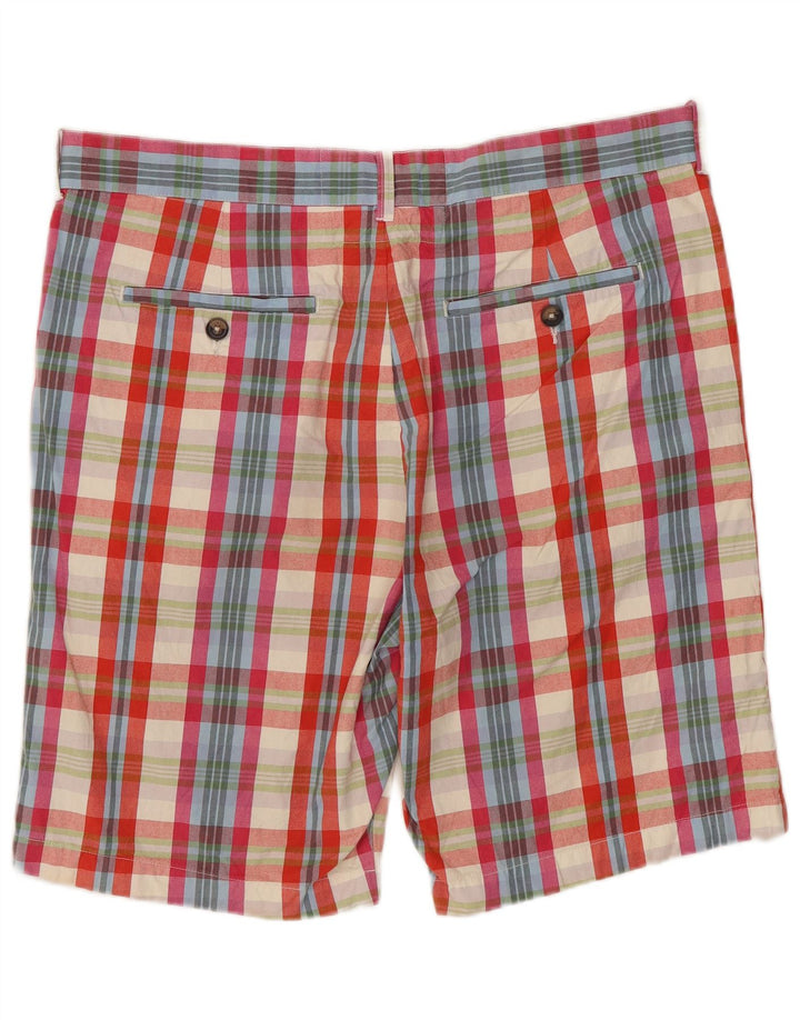 JACK WILLS Herren-Chinoshorts W34, große, mehrfarbig karierte Baumwolle