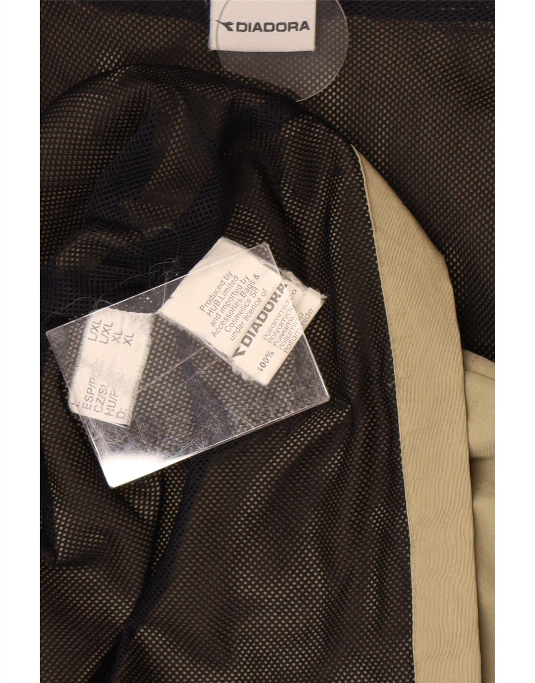 Diadora Herren-Regenjacke mit Kapuze, UK 40, Größe L, Khaki, Polyamid