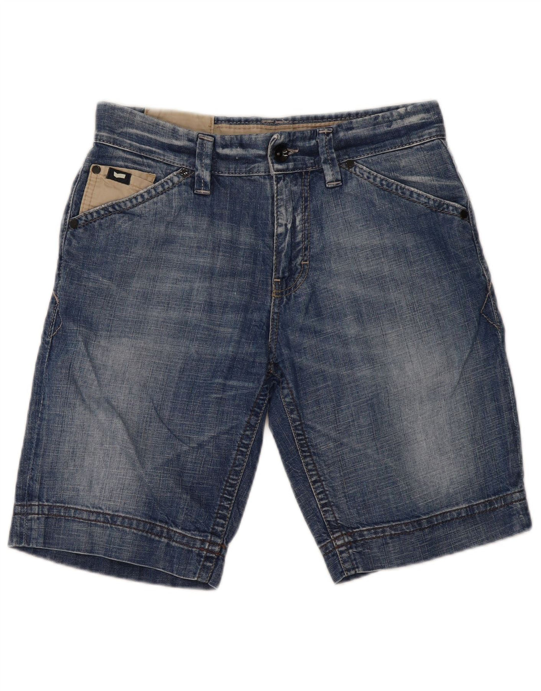 Gas Herren Jeansshorts W29 Small Blau Baumwolle