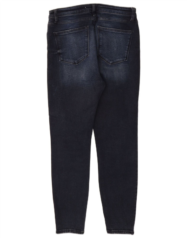 ZARA Damen Skinny Jeans EU 40 Medium W30 L27 Marineblau Baumwolle