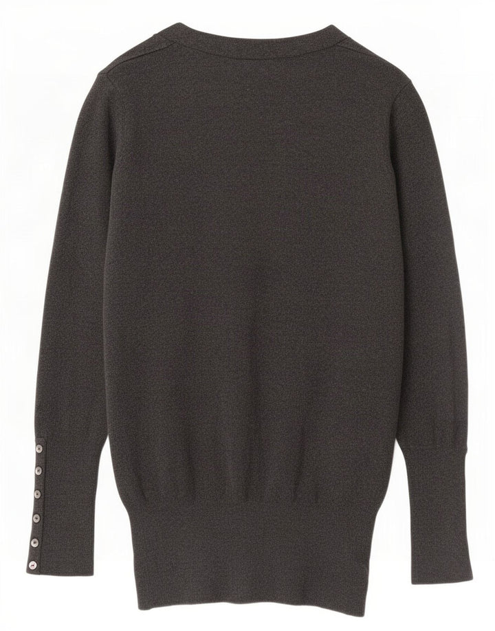 Zara Damen-Cardigan-Pullover UK 10 Small Grey Rayon