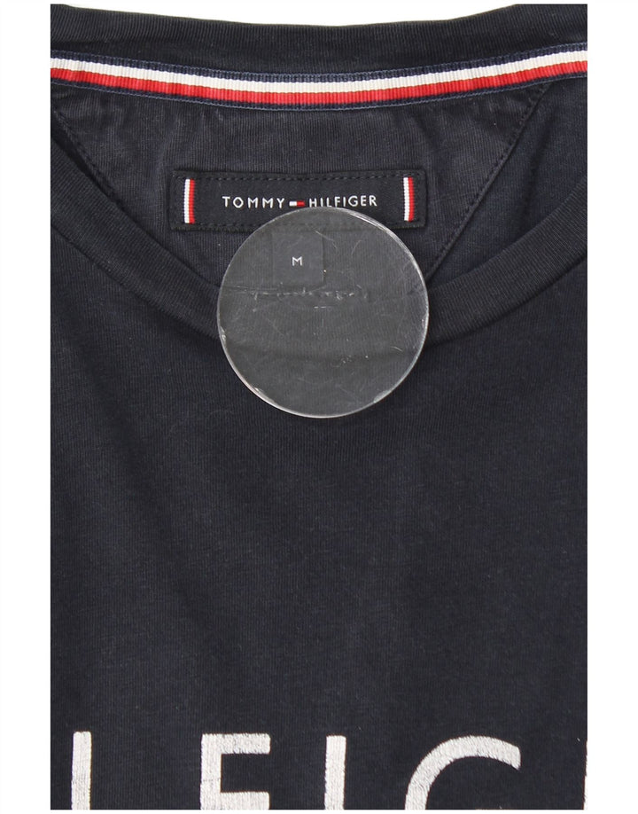 Tommy Hilfiger Herren-T-Shirt mit Grafik, mittelmarineblaue Baumwolle