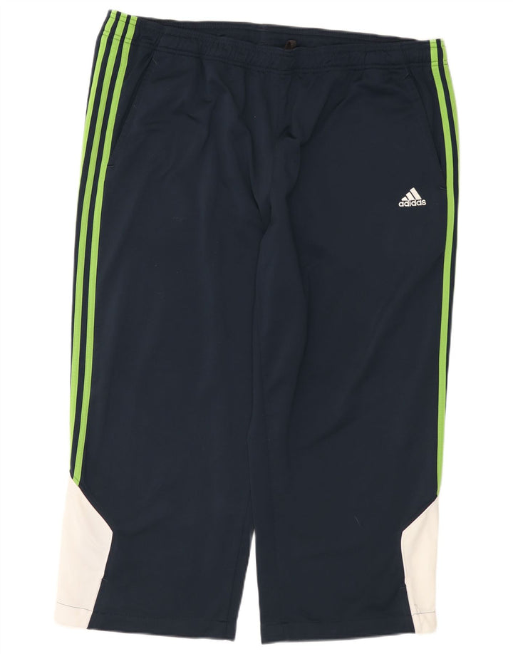 Adidas Herren Capri-Trainingshose 2XL Marineblau Colourblock Polyester