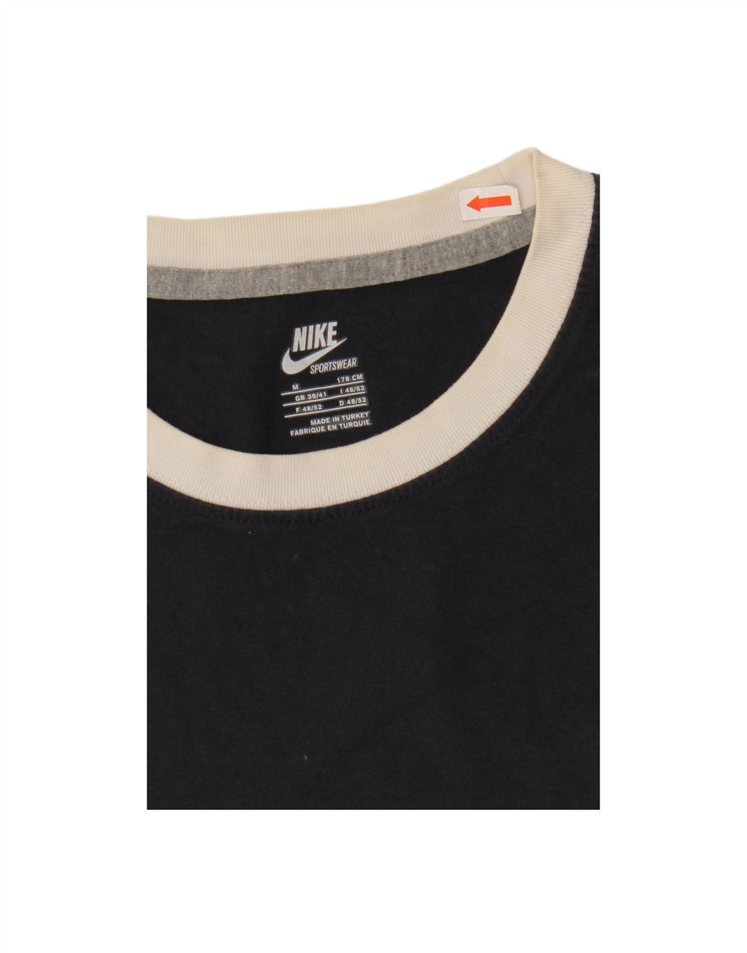 NIKE Mens T-Shirt Top UK 39/41 Medium Navy Blue Cotton