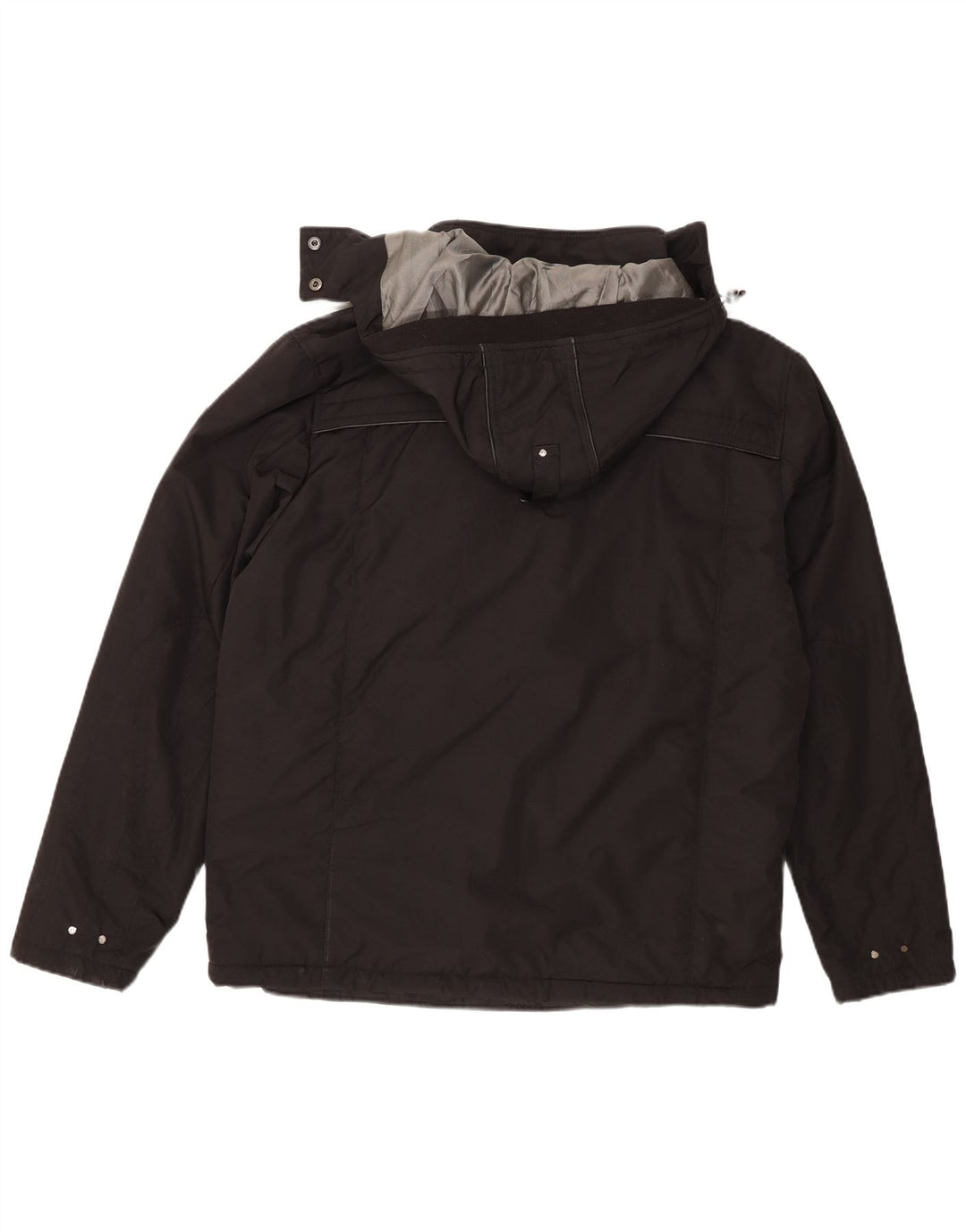 Ivy Oxford Herren-Jacke mit Kapuze, gepolstert, IT 52 XL, Schwarz, Polyester