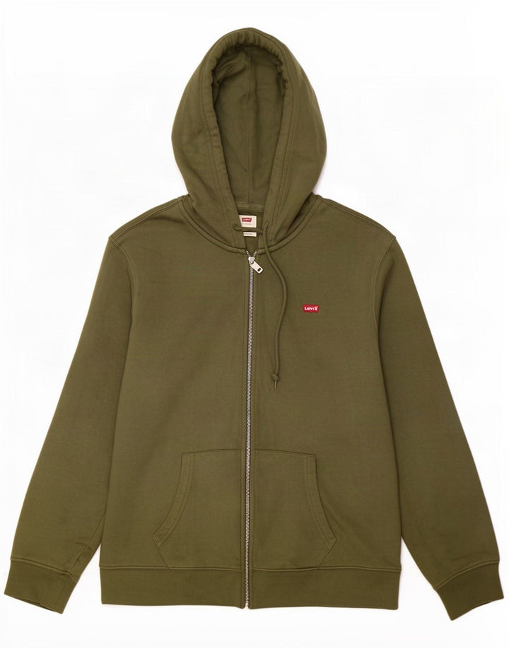 Levi's Herren Standard-Kapuzenpullover mit Reißverschluss, groß, Khaki, Baumwolle