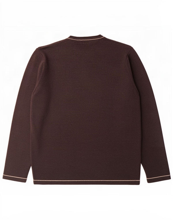 Massimo Dutti Damen-Pullover mit Rundhalsausschnitt, UK 14, mittelgraue Wolle