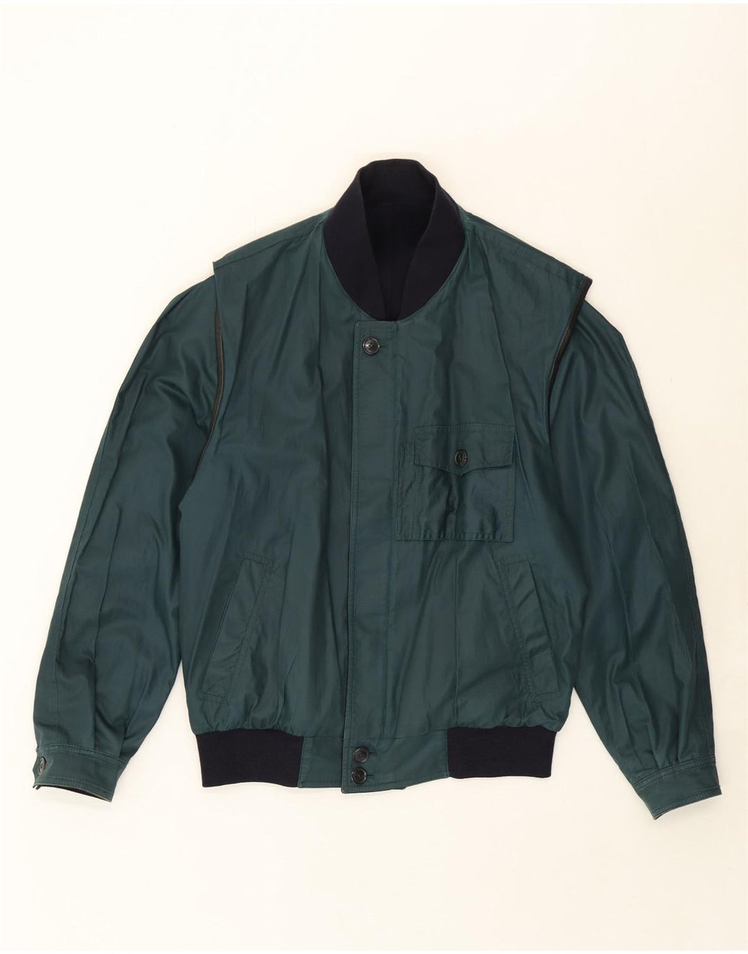 SALKO Mens Reversible Jacket IT 50 Large Blue Virgin Wool Vintage Salko and Second-Hand Salko from Messina Hembry 