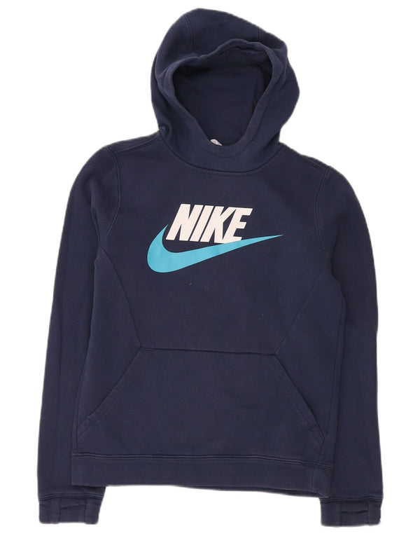 NIKE Kapuzenpullover mit Grafik für Jungen, 12–13 Jahre, groß, marineblau, Baumwolle