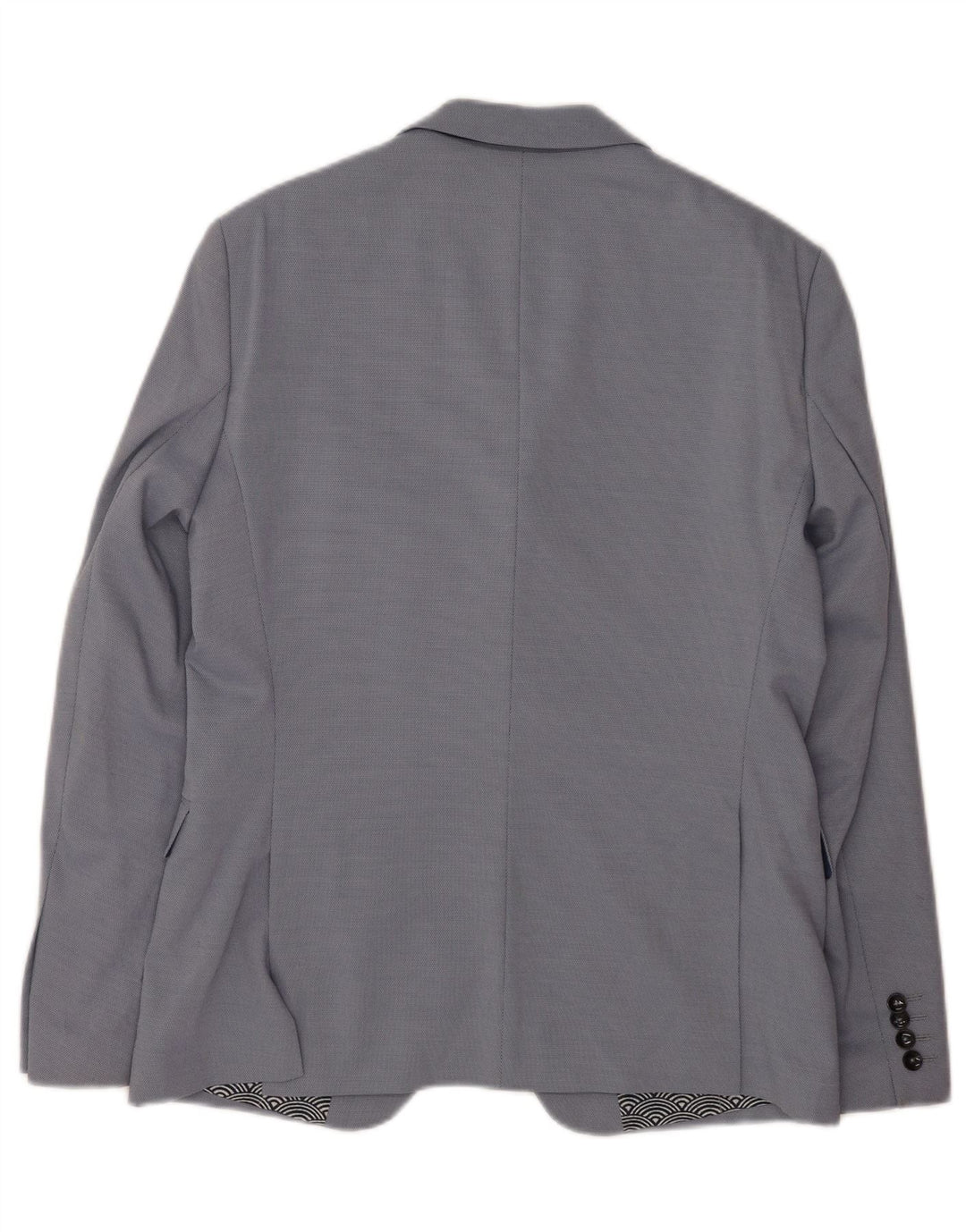 Zara Herren-Blazerjacke mit 2 Knöpfen, EU 52, groß, blau, Polyester