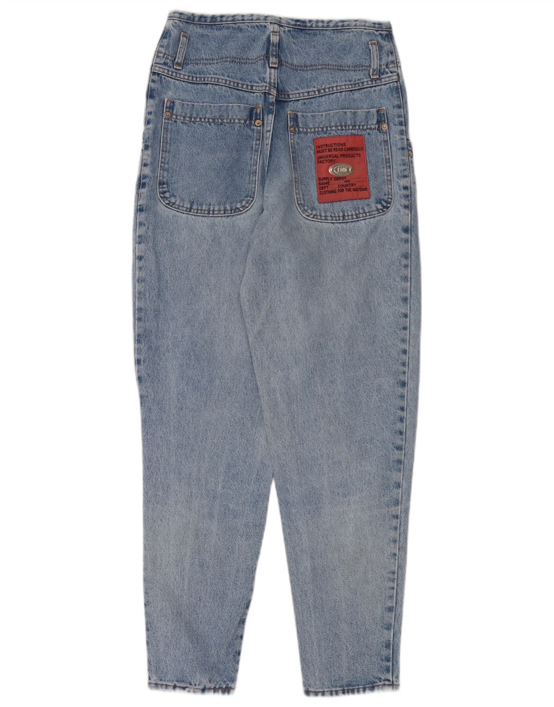 Vintage Damen Tapered Jeans Medium W28 L29 Blaue Baumwolle