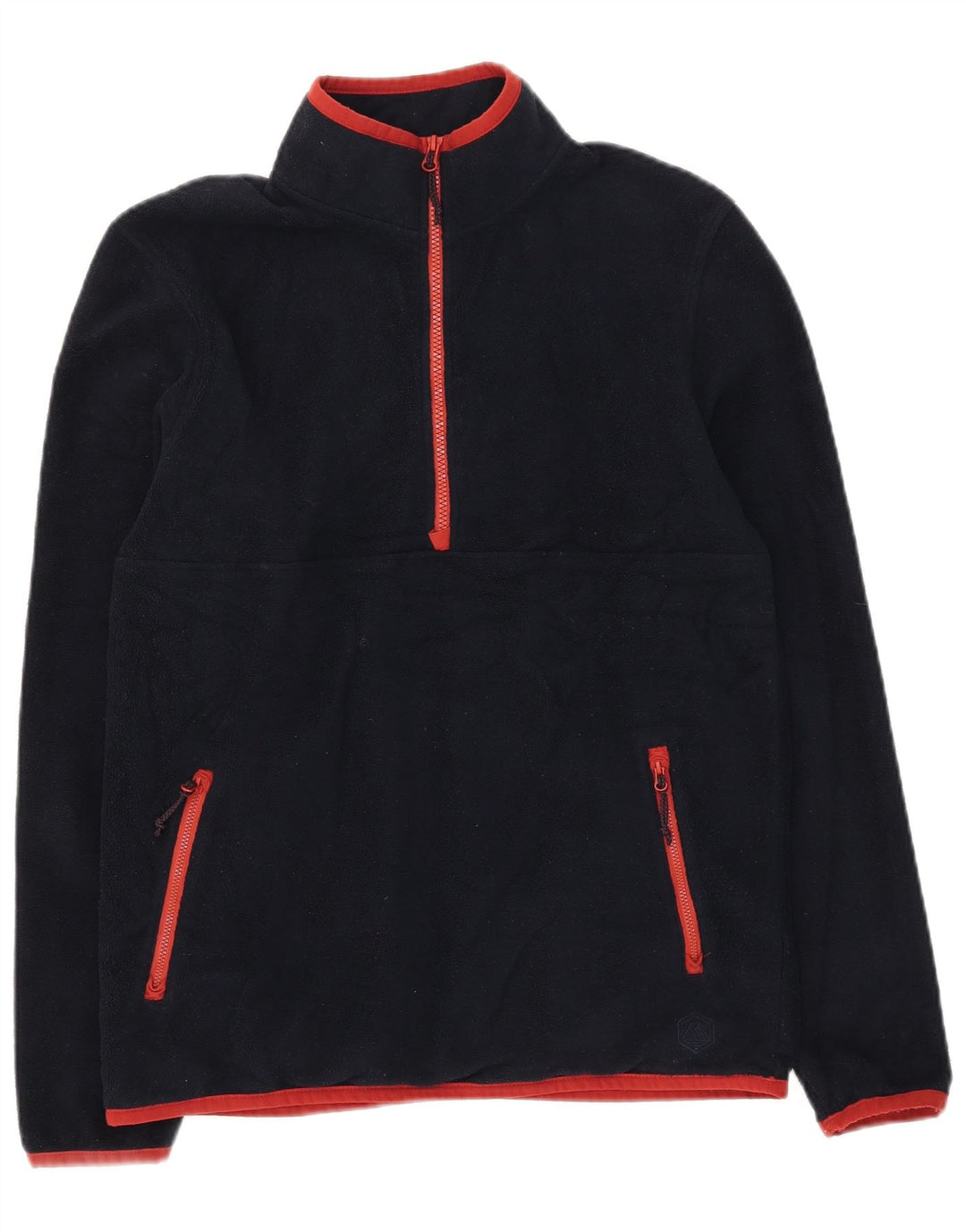 Marks & Spencer Herren-Fleecepullover mit Reißverschluss am Hals, Größe S, Marineblau, Polyester