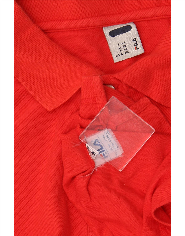 FILA Herren Poloshirt IT 52 Große rote Baumwolle