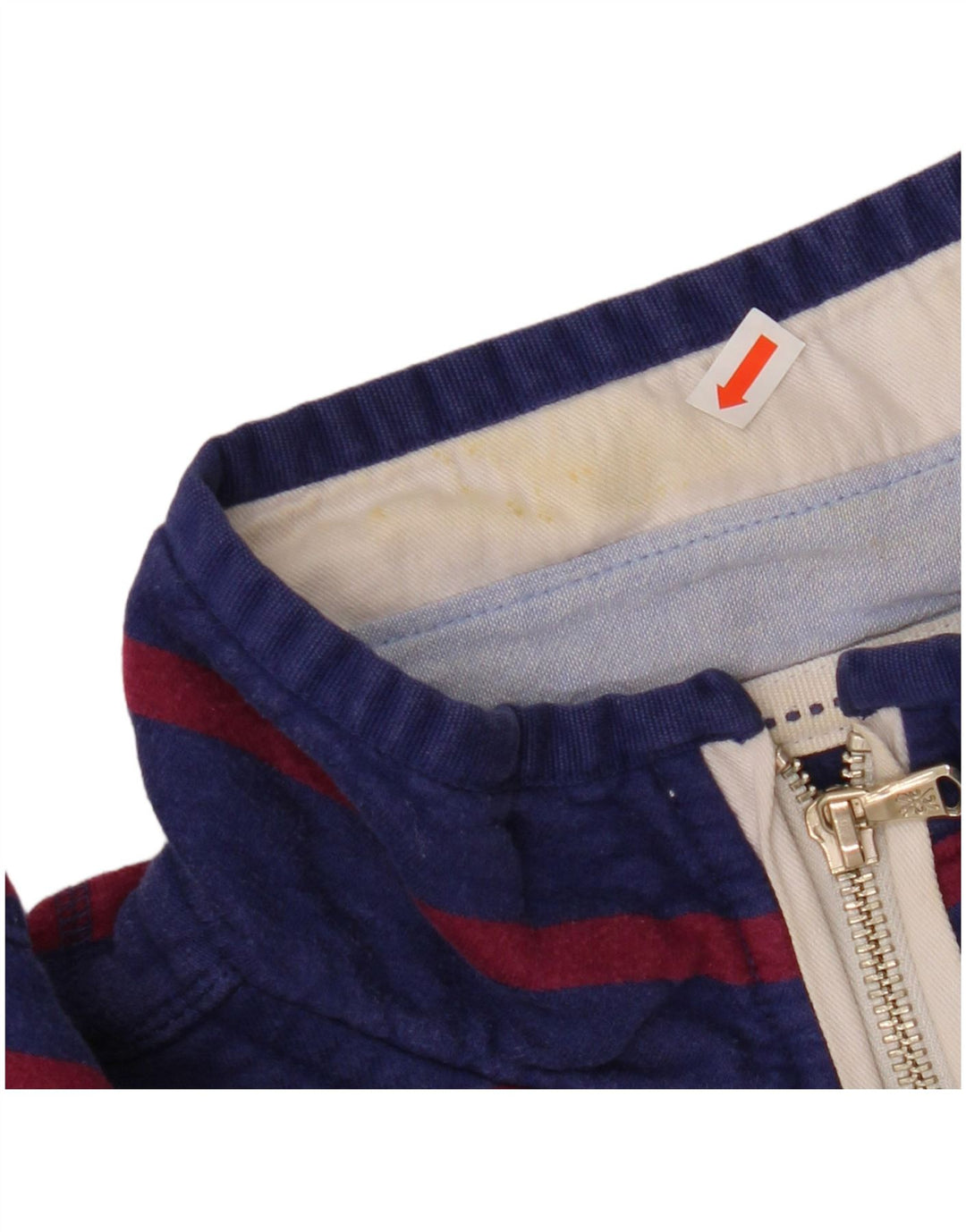 CREW CLOTHING Damen Sweatshirt-Pullover UK 16 Large Marineblau gestreift