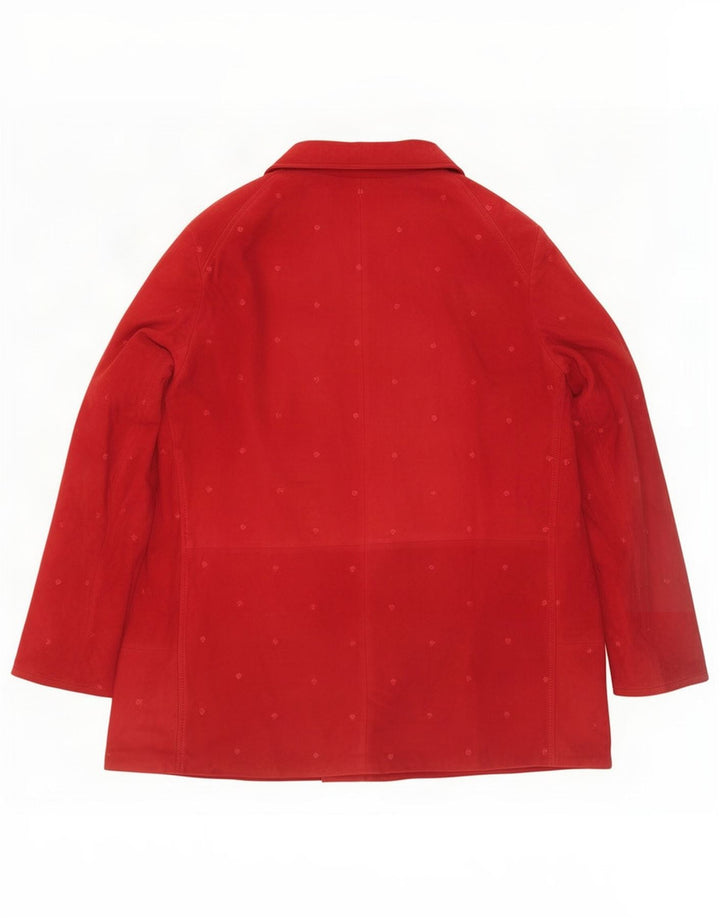 NVSCO Damen Wildlederjacke UK 18 XL Rotes Leder