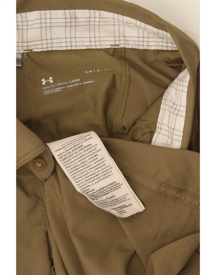 Under Armour Herren Loose Fit Shirt Small Khaki Polyester