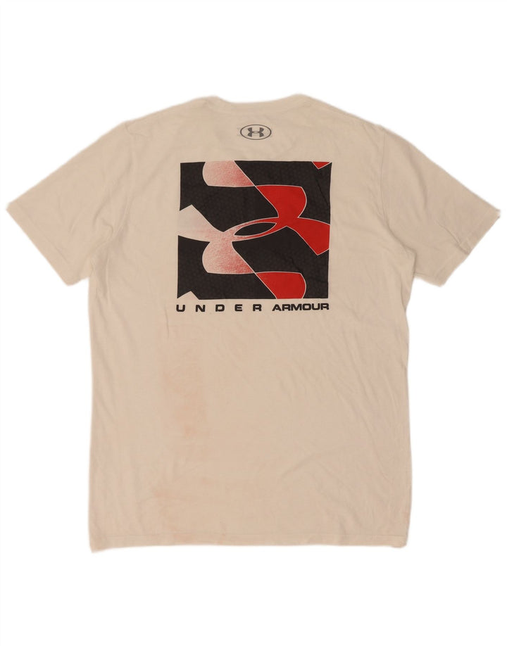 Under Armour Herren Heat Gear Graphic T-Shirt Top Mittelweiß