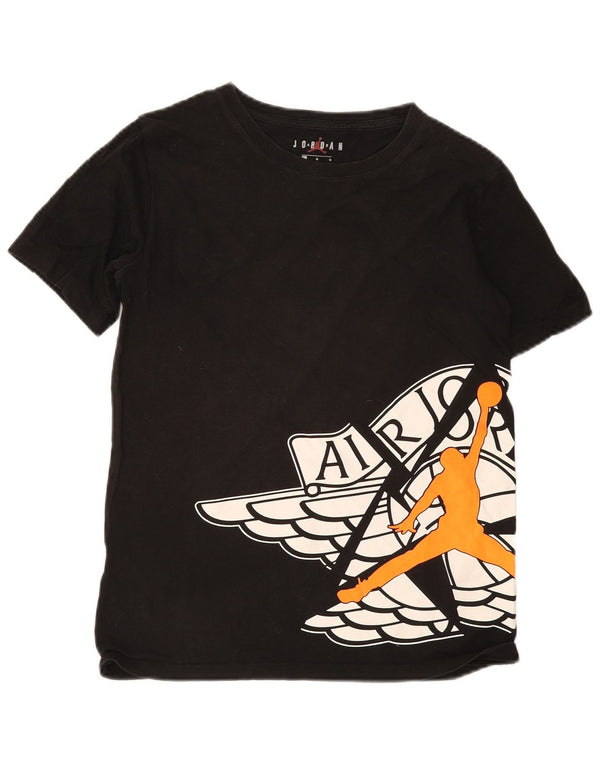 Jordan Jungen T-Shirt mit normaler Grafik, 12–13 Jahre, Größe L, Schwarz