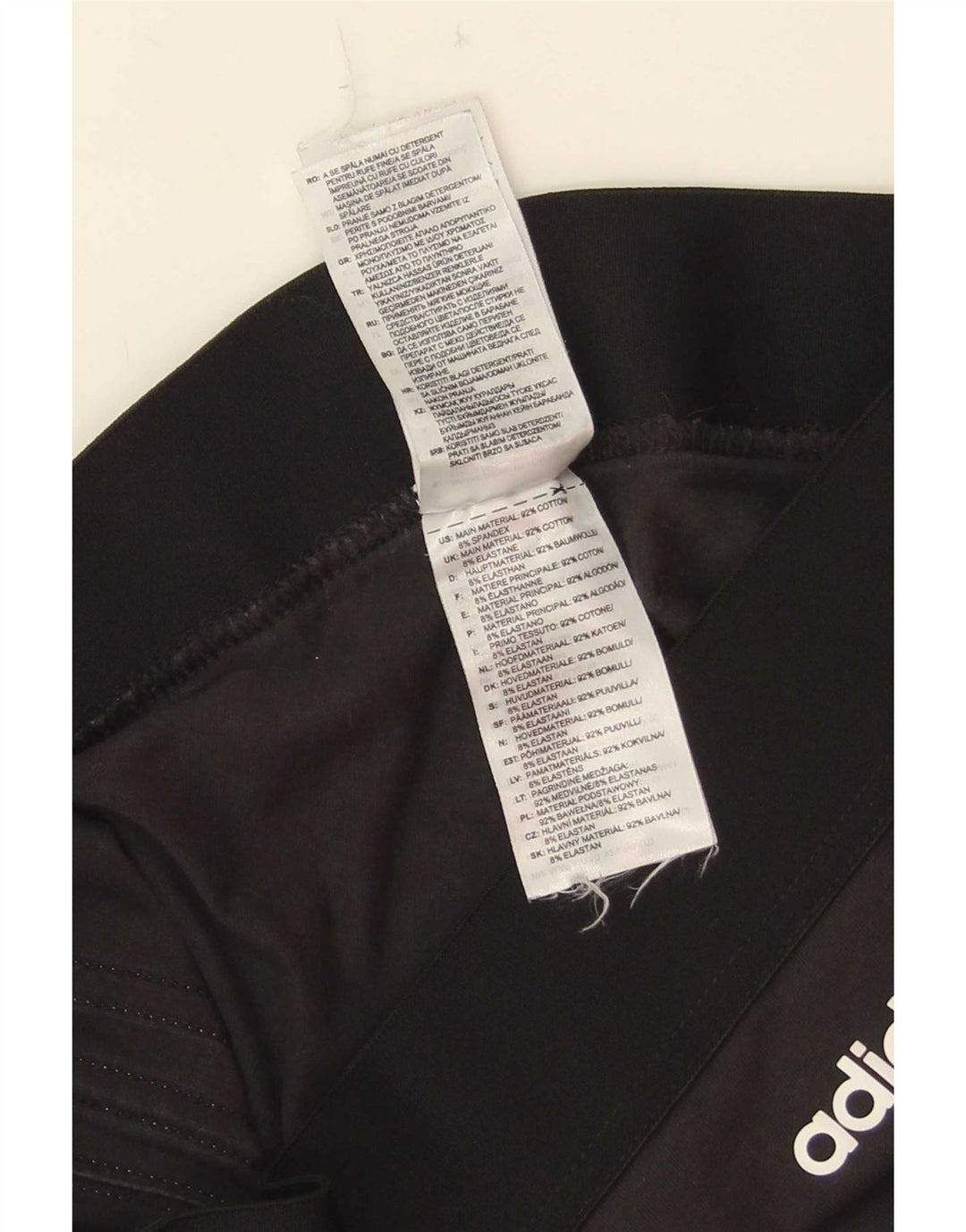 Adidas Damen Leggings UK 12/14 Mittelschwarze Baumwolle