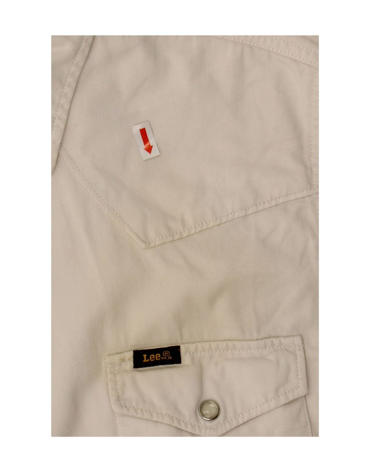 Lee Damen Jeanshemd UK 14 Mittelweiße Baumwolle