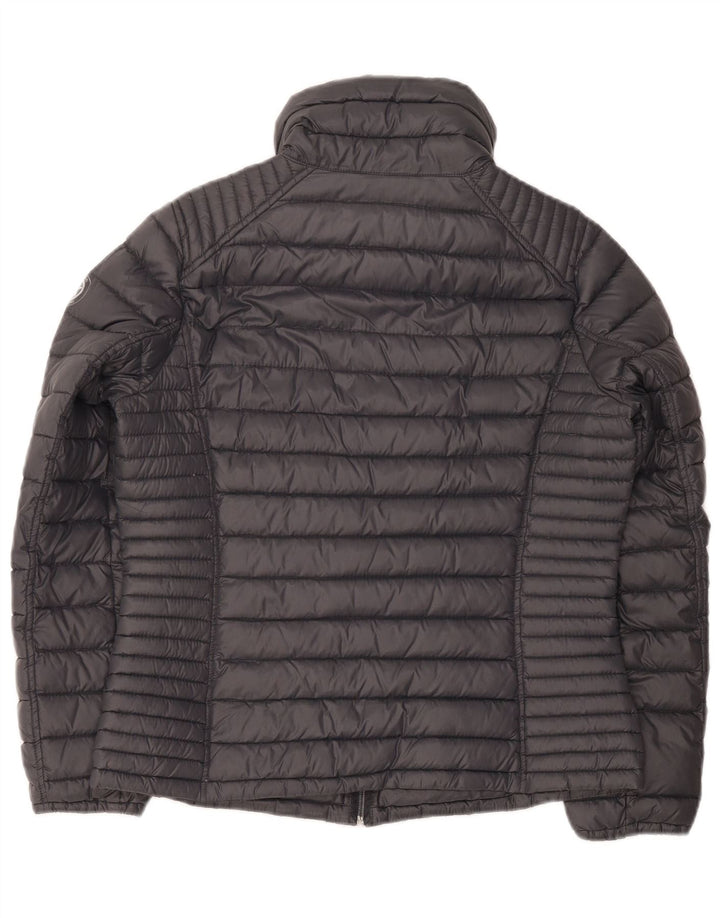 Michael Kors Damen Wattierte Jacke UK 14 Mittelgraues Nylon