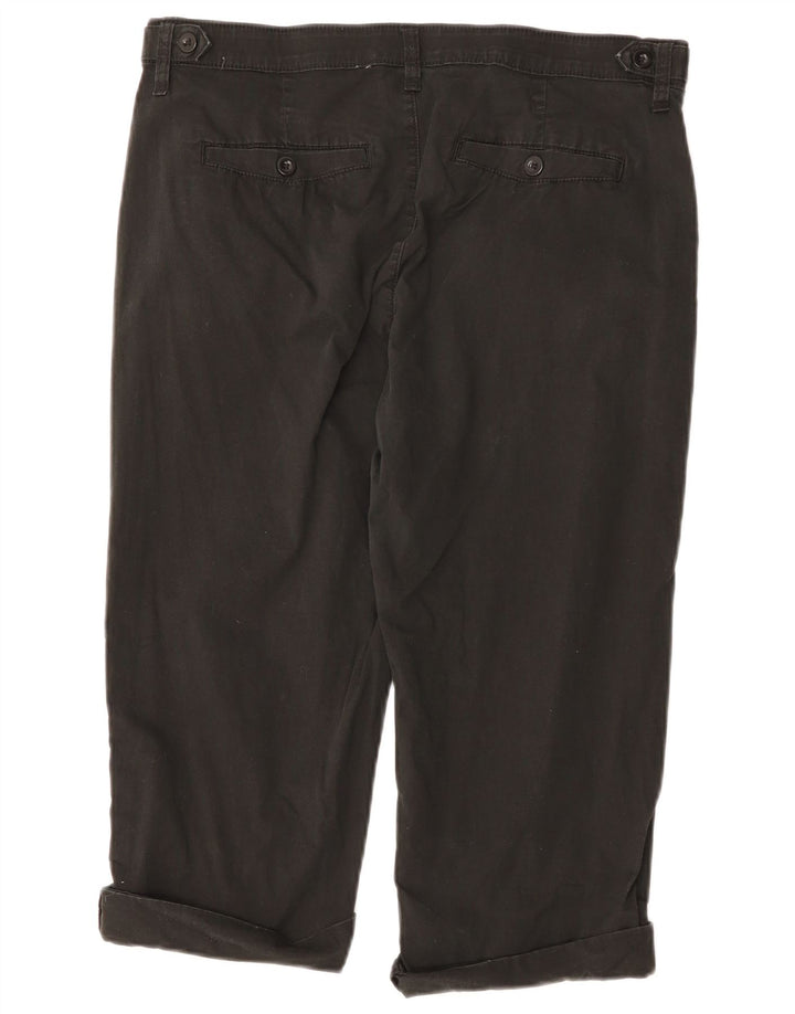 Gerade Capri-Hose für Damen von LEE, US 14, XL, B34, L18, schwarze Baumwolle