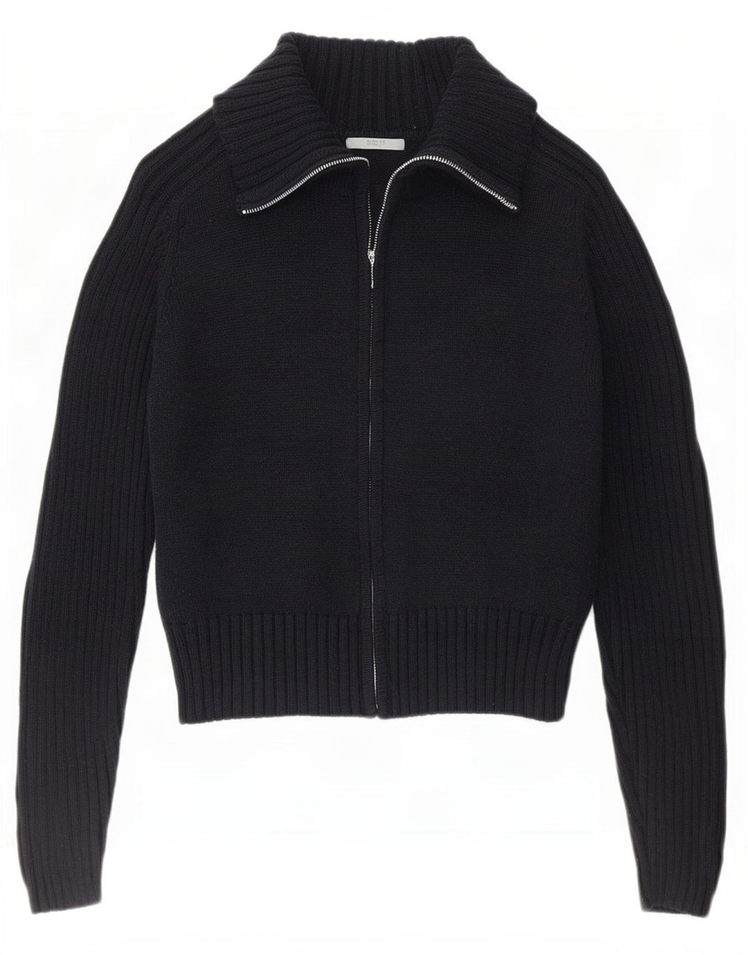Marks & Spencer Damen-Cardigan mit durchgehendem Reißverschluss, Gr. 14, Marineblau