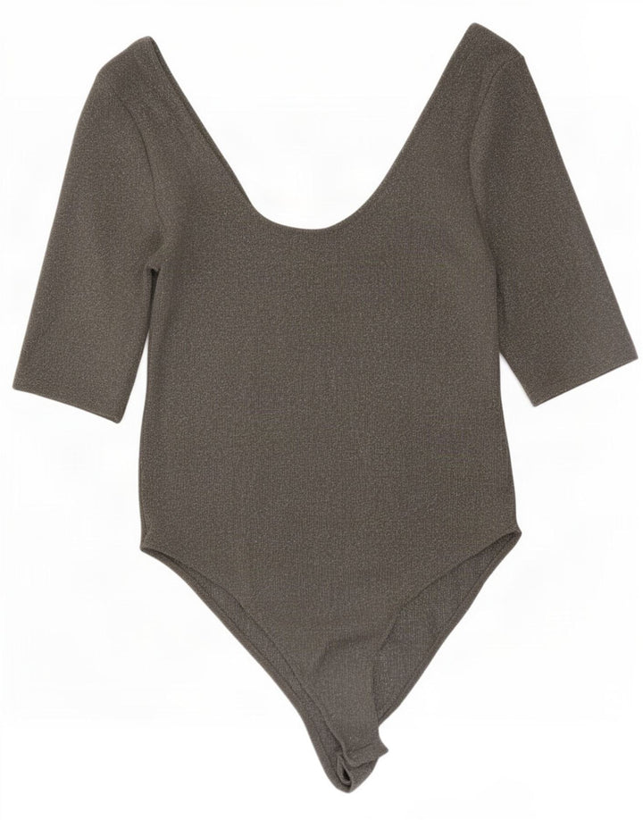 Zara Damen-Body UK 14 Large Grau Elastan