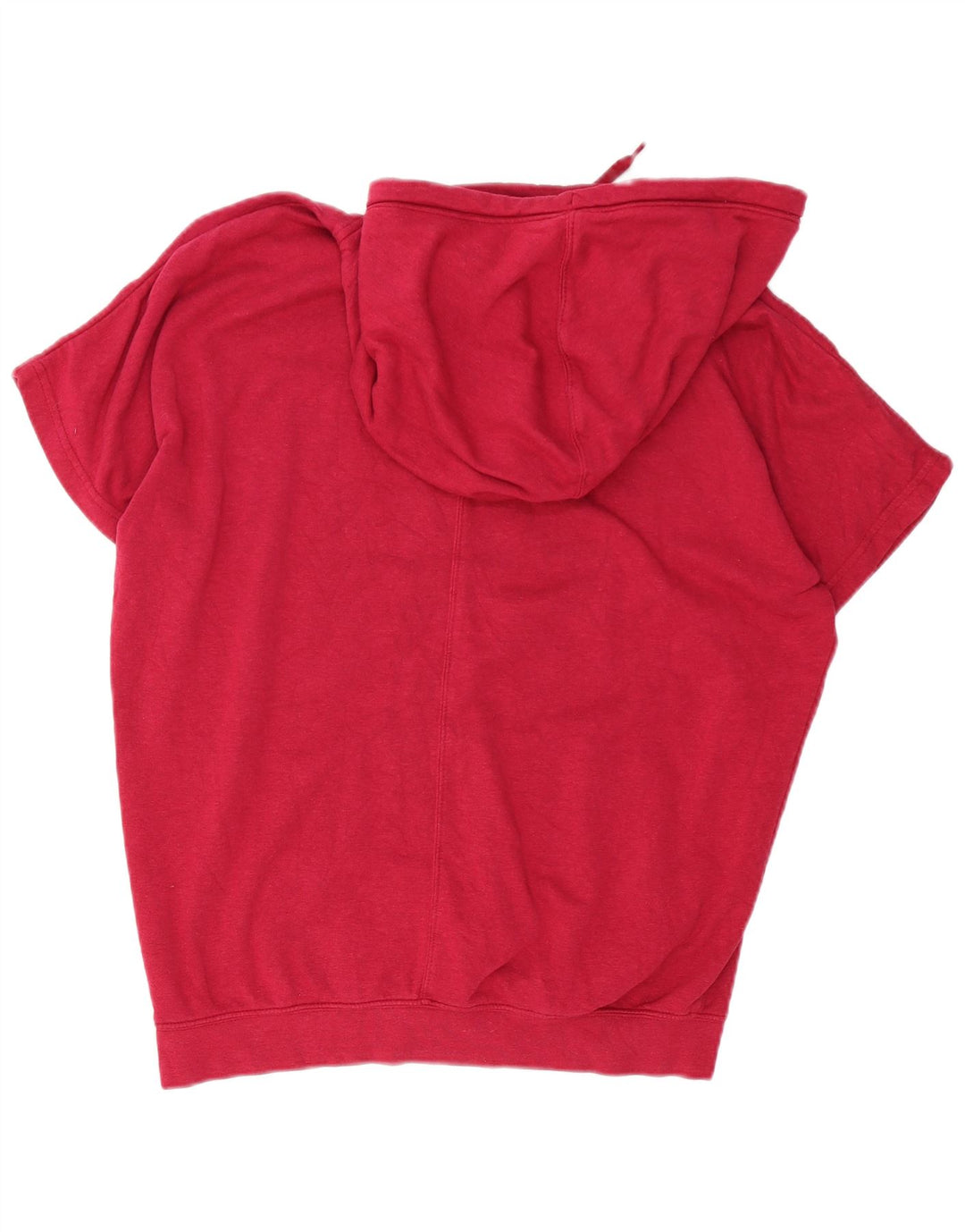 Nike Damen Longline Short Sleeve Oversized Hoodie Pullover UK 10 Small Pink